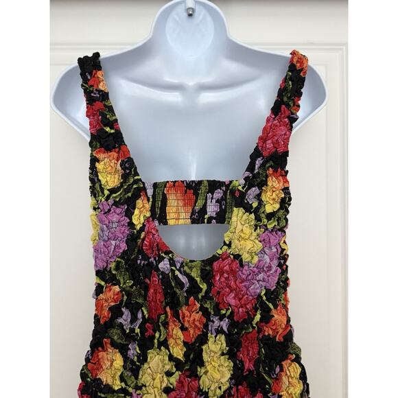 By Anthropologie Yukiko Noritake NWT Square-Neck Pebble-Smocked Dress Size S/M - Picture 9 of 16